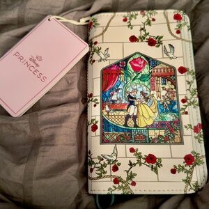 Disney Loungefly Floral Wallet with Red and Green Accents